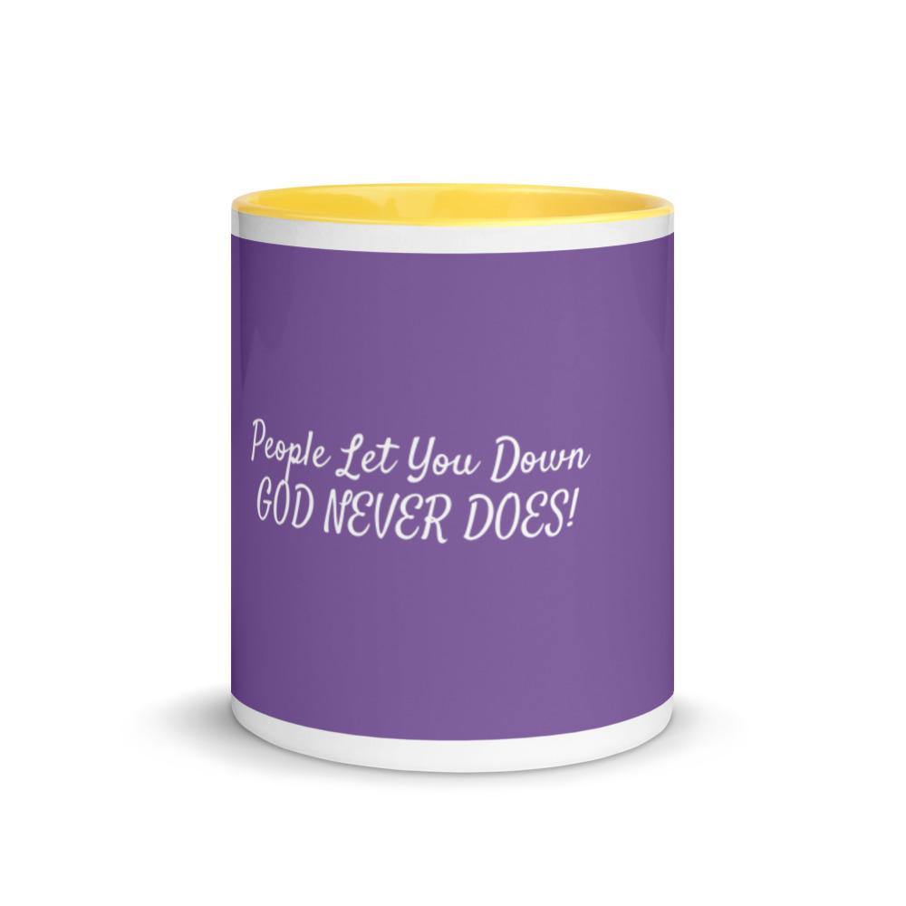 "People Let You Down" Mug with Color Inside - KeepMeDifferent