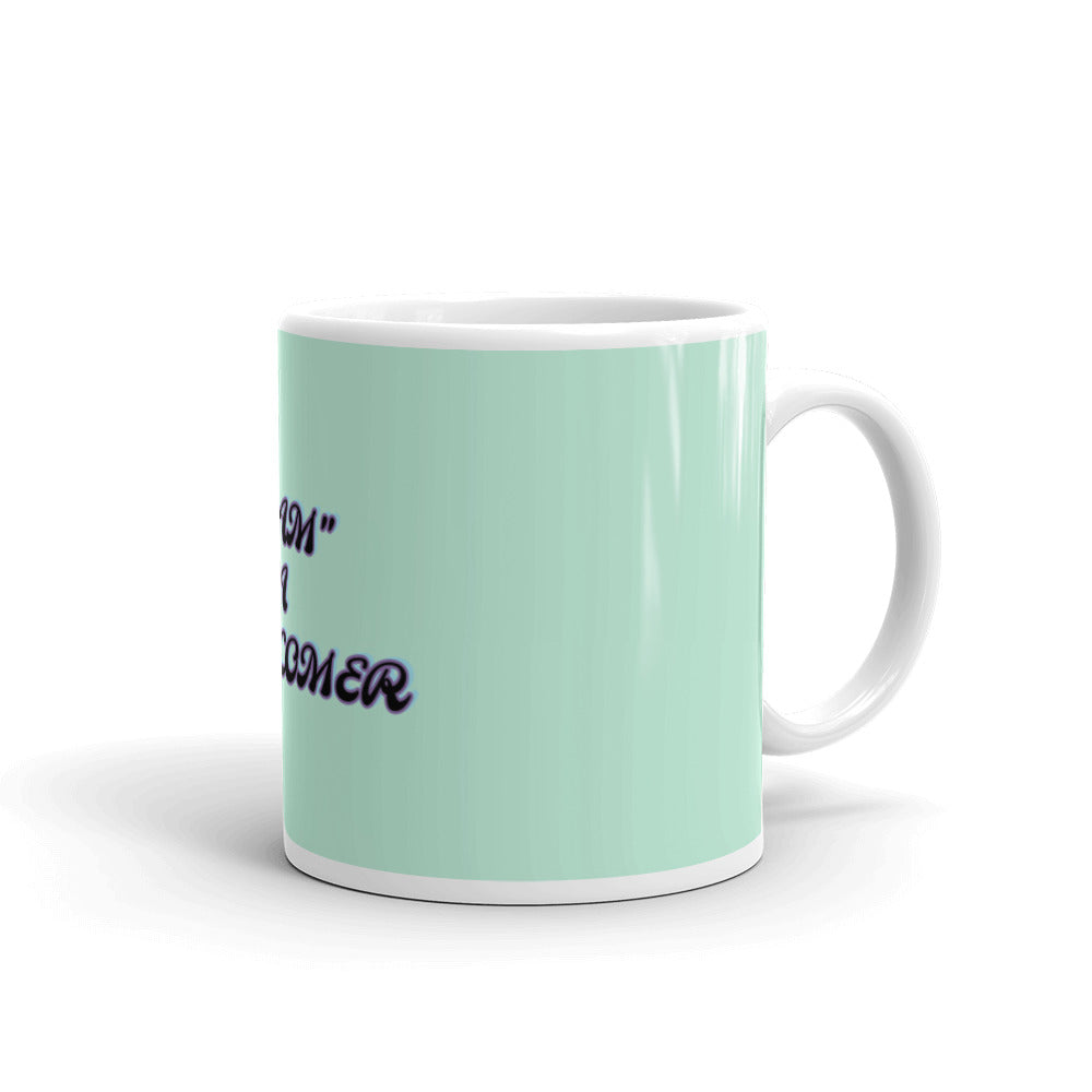 White glossy mug